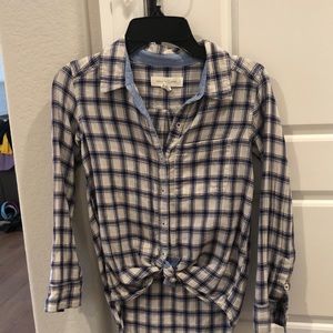 Treasure and Bond girls plaid long sleeve shirt